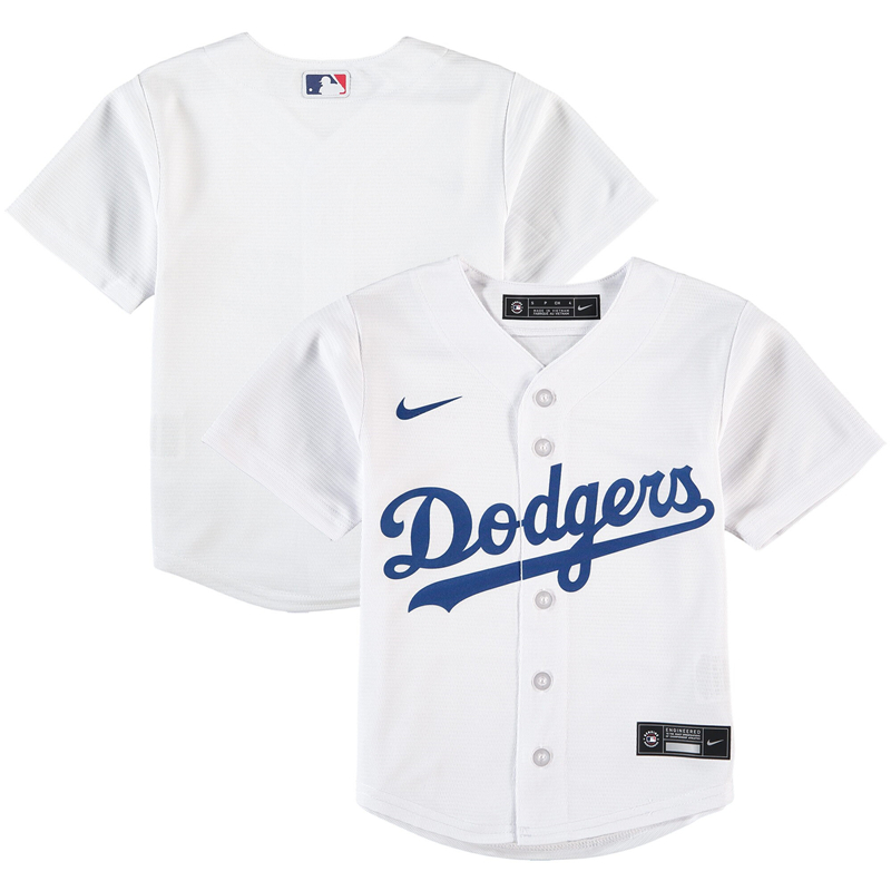2020 MLB Preschool Los Angeles Dodgers Nike White Home 2020 Replica Team Jersey 1